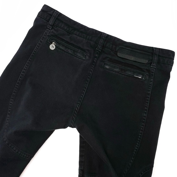 Stella McCartney Vintage Moto Skinny Jeans Size 29/6 Black Biker Denim Vtg Y2K - Picture 5 of 12